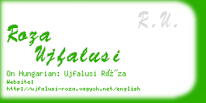 roza ujfalusi business card